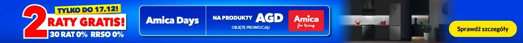 AGD - Amica 2 raty gratis - 1225 - baner główny belka 1024x85 Okapy, kuchenki mikrofalowe, piekarniki, lodówki, zmywarki, płyty